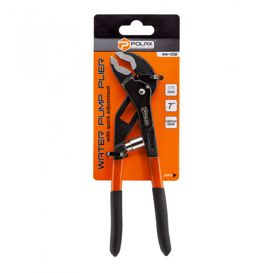 Ключ трубный Polax переставной с ресорой 175 мм (44-012)