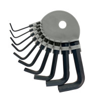 Набір шестигранних ключів Polax Г-подібних на кільці 10 шт 1.5-10 мм (25-011)