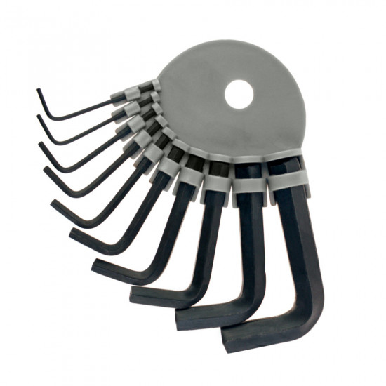 Набір шестигранних ключів Polax Г-подібних на кільці 10 шт 1.5-10 мм (25-011)