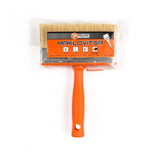 Пензель макловиця Polax 50 х 150 мм професійна змішаний ворс, пластикова ручка (12-005)