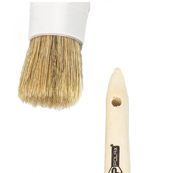 Пензель круглий Polax №10/40мм, тип "Стандарт" професійний, змішаний ворс, дерев\'яна ручка (08-005)