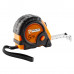 Рулетка Polax вимірювальна будівельна гумовий корпус магнітна 2 стопа фіксатор 5 м х 25 мм (29-012)