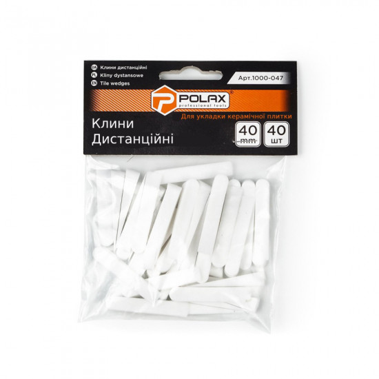 Клини для плитки Polax дистанційні 40 мм 40 шт. (1000-047)