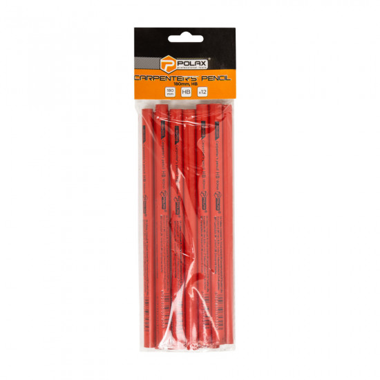Олівець Polax столярний по дереву 180 мм, HB (50-003)
