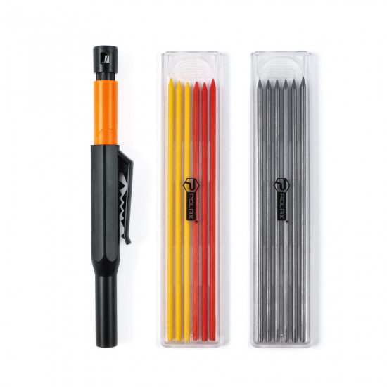 Олівець будівельний механічний Polax та стрижні (50-004)