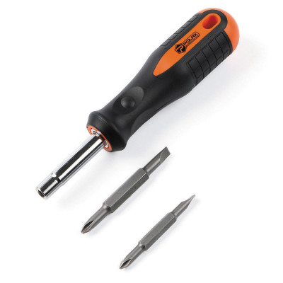 Викрутка переставна зі змінними бітами 6 в 1 Polax (51-038) Викрутка переставна зі змінними бітами 6 в 1 Polax (51-038)