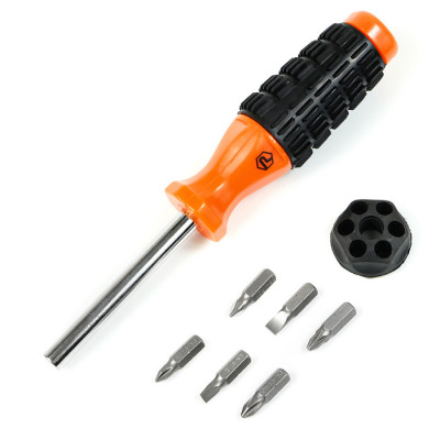 Викрутка універсальна зі змінними бітами 6 в 1 Polax (40-003) Викрутка універсальна зі змінними бітами 6 в 1 Polax (40-003)