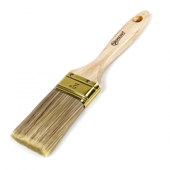 Пензель флейцевий Polax 2" тип "Чемпіон" професійний, штучний ворс, дерев\'яна ручка (06-003)