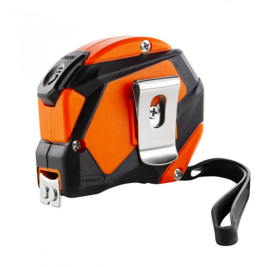 Рулетка Polax вимірювальна будівельна гумова нейлонове покриття автостоп 3 м х 16 мм (29-014)