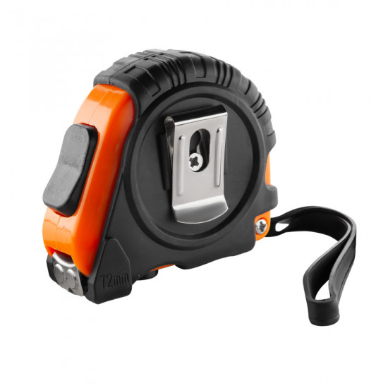 Рулетка Polax вимірювальна будівельна гумовий корпус магнітна 2 стопа фіксатор 3 м х 16 мм (29-011)