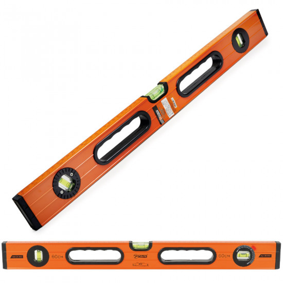 Рівень будівельний алюмінієвий Polax 600 мм 3 капсули (38-002) Рівень будівельний алюмінієвий Polax 600 мм 3 капсули (38-002)