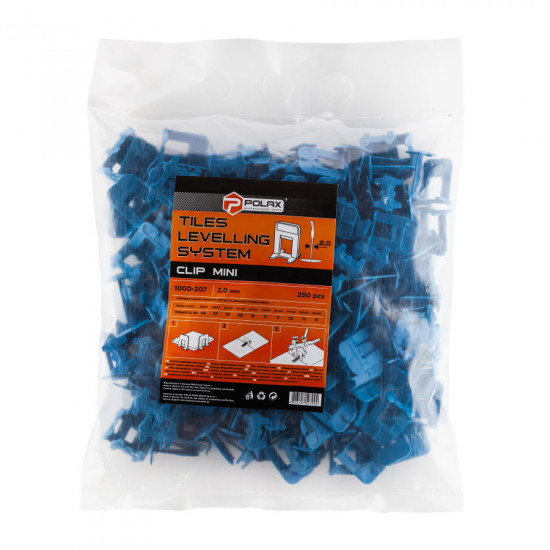 Основа СВП MINI Polax система вирівнювання плитки 2,0 мм 250 шт. (1000-207)