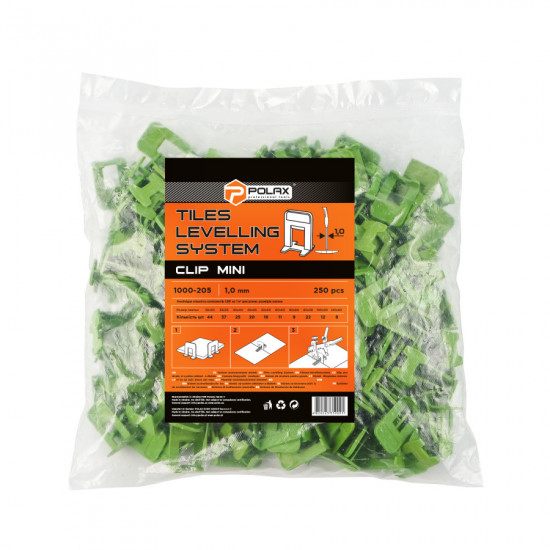 Основа СВП MINI Polax система вирівнювання плитки 1.0 мм 250 шт. (1000-205)