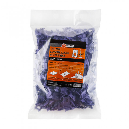 Основа СВП MINI Polax система вирівнювання плитки 1,5 мм 500 шт. (1000-218)