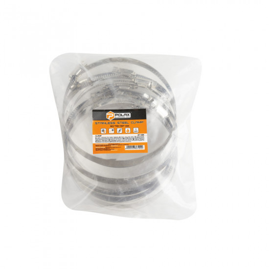 Хомут 110-130 мм нержавіючий Polax черв\'ячний (37-035)