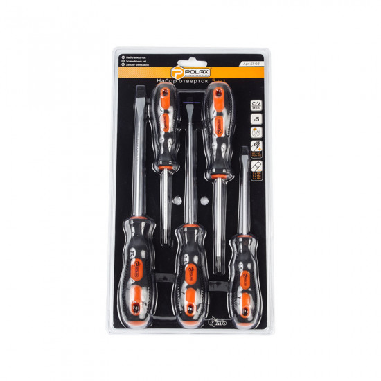 Набір викруток Polax 5 предметів (51-021)