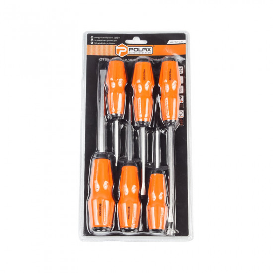 Набір викруток Polax посилені ударні 6 предметів (51-018)