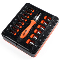 Викрутка Polax с реверсом, сменными насадками и битами 23 в 1 (51-048)