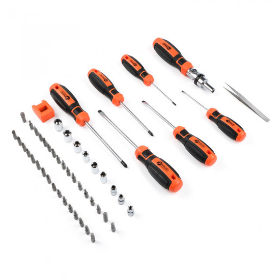 Набір викруток, біт і насадок Polax 51 предмет (51-053)