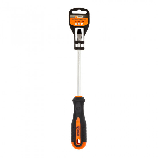 Викрутка Polax шліцьова плоска SL8 X 150, Cr-V (51-006)