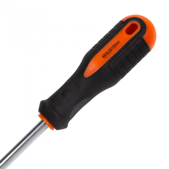 Викрутка Polax шліцьова плоска SL8 X 150, Cr-V (51-006)