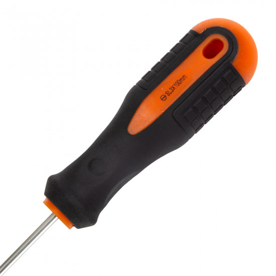 Викрутка Polax шліцьова плоска SL3 X 100, Cr-V (51-055)