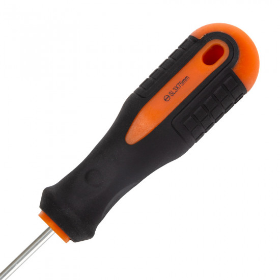 Викрутка Polax шліцьова плоска SL4 X 125, Cr-V (51-056)