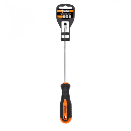 Викрутка Polax шлицевая плоская SL5 X 150, Cr-V (51-057)