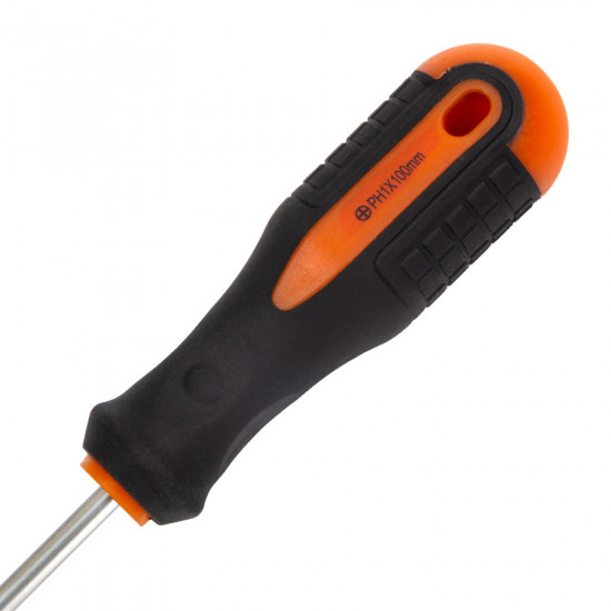 Викрутка Polax крестовая PH1 х 100, Cr-V (51-009)