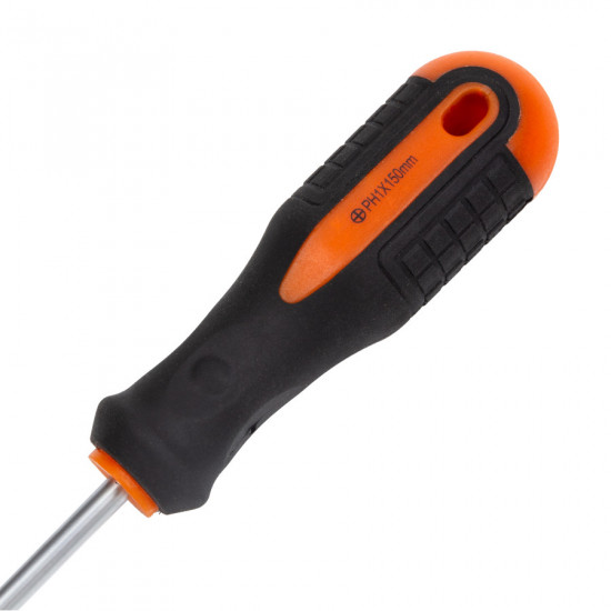 Викрутка Polax крестовая PH1 х 150, Cr-V (51-010)