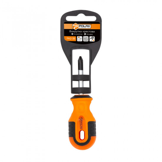 Викрутка Polax крестовая PH2 х 38, Cr-V (51-060)
