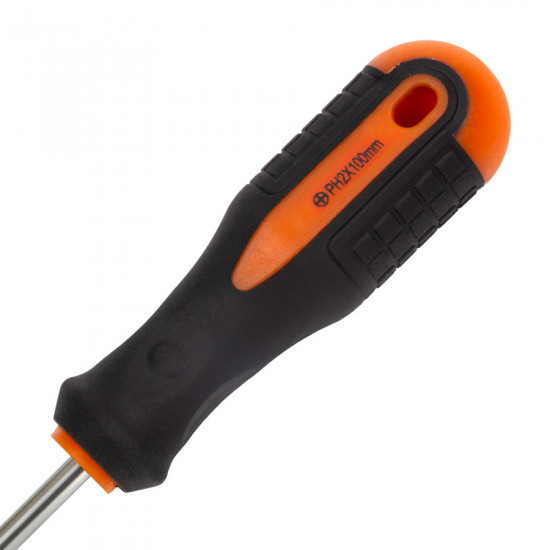 Викрутка Polax крестовая PH2 х 100, Cr-V (51-061)