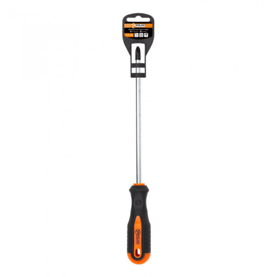 Викрутка Polax крестовая PH3 х 200, Cr-V (51-062)