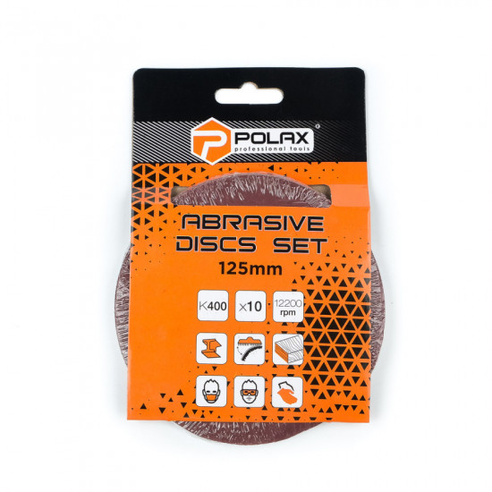 Шліфувальний круг Polax на липучці самозачіпній 125 мм, зерно К400 (54-058) Шліфувальний круг Polax на липучці самозачіпній 125 мм, зерно К400 (54-058)