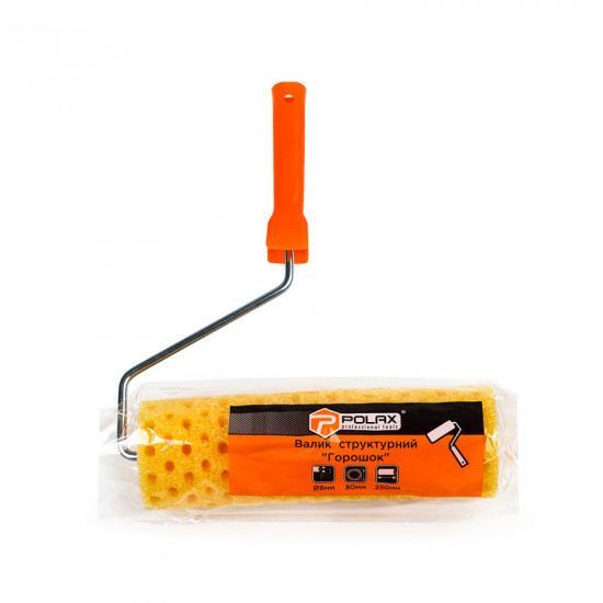 Валик структурний "Горошок" 8х80х250 мм професійний Polax з ручкою (21-008)