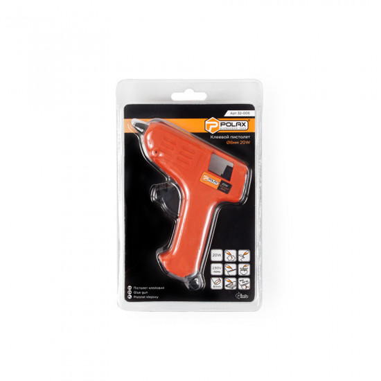 Клейовий пістолет Polax 8 мм 20 Вт (32-005)