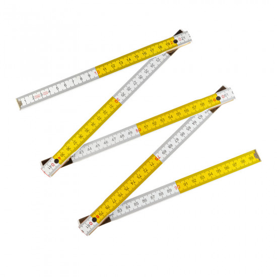 Лінійка дерев\'яна складна Polax 1 м 24.5х9.2х8.2 см (38-071)