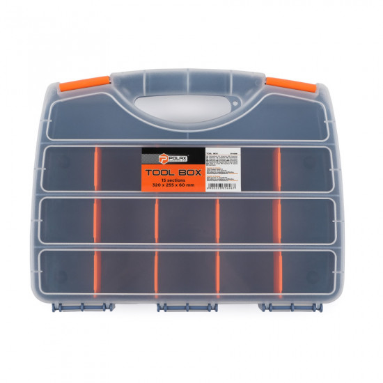 Органайзер пластиковий господарський для зберігання 15 секцій 320х255х60 мм, Polax (01-009)