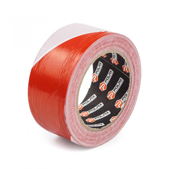 Стрічка сигнальна Polax огороджувальна червоно-біла 50 мм х 200 м (101-042)