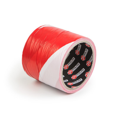 Стрічка сигнальна Polax огороджувальна червоно-біла 80 мм х 50 м (101-067)