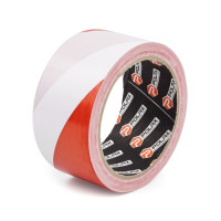 Стрічка сигнальна Polax огороджувальна червоно-біла 50 мм х 100 м (101-041)