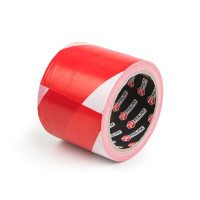 Стрічка сигнальна Polax огороджувальна червоно-біла 80 мм х 100 м (101-093)