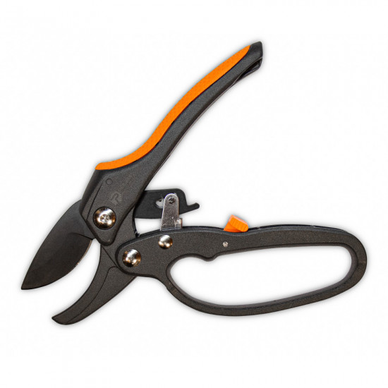 Секатор садовий Polax із храповим механізмом (70-023)