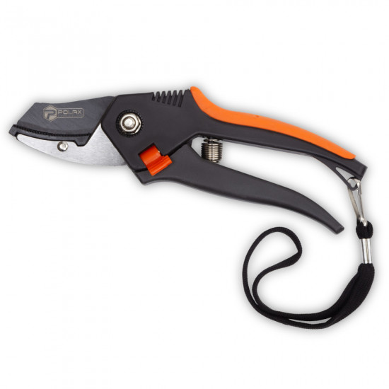 Секатор садовий Polax професійний з ковадлом (70-022)
