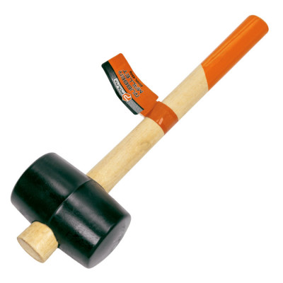 Киянка гумова з дерев\'яною ручкою Polax 60 мм 450 г Чорна (39-005)