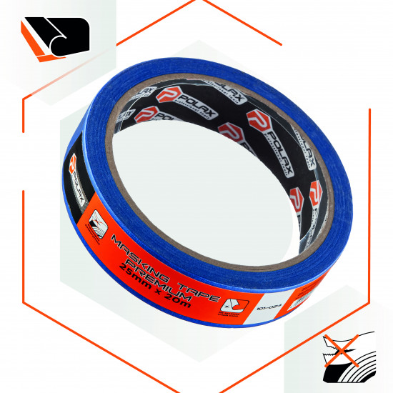 Малярная клеящая лента Polax Premium 25 мм х 20 м (101-024)
