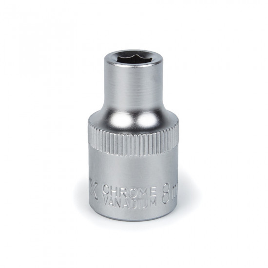 Головка торцева Polax автомобільна шестигранна 8 мм, 1/2", CrV (25-082)