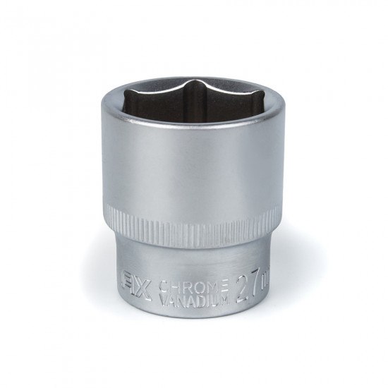 Головка торцева автомобільна шестигранна 27 мм, 1/2", Polax (25-096)