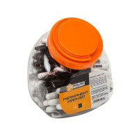 Міні-маркер Polax перманентний будівельний: колір black 80 шт (49-004)