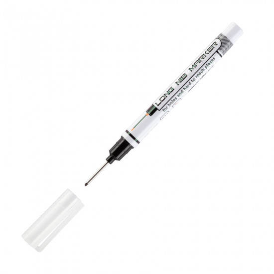 Маркер будівельний Polax для глибоких отворів чорний, 20мм,  0,7-1мм (49-005)